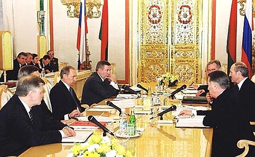 Заседание Высшего Государственного Совета России и Белоруссии.