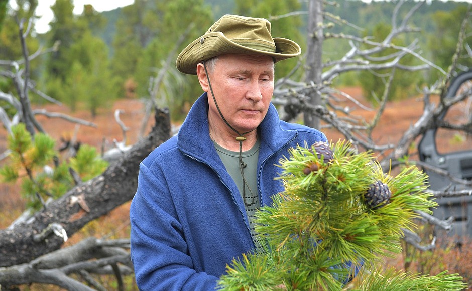 Vladimir Putin took short break in Siberia.