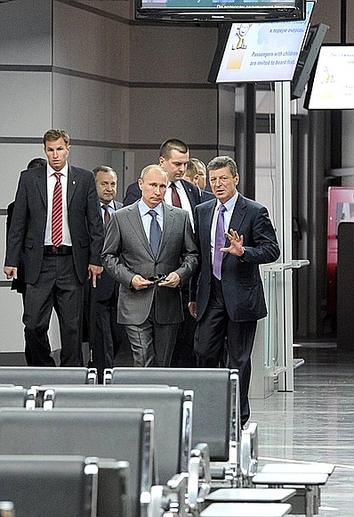 Viewing of Adler Railway Station. With Deputy Prime Minister Dmitry Kozak.
