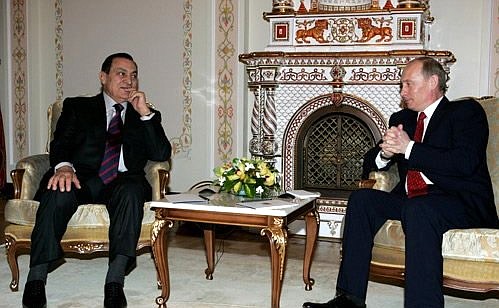С Президентом Египта Хосни Мубараком.