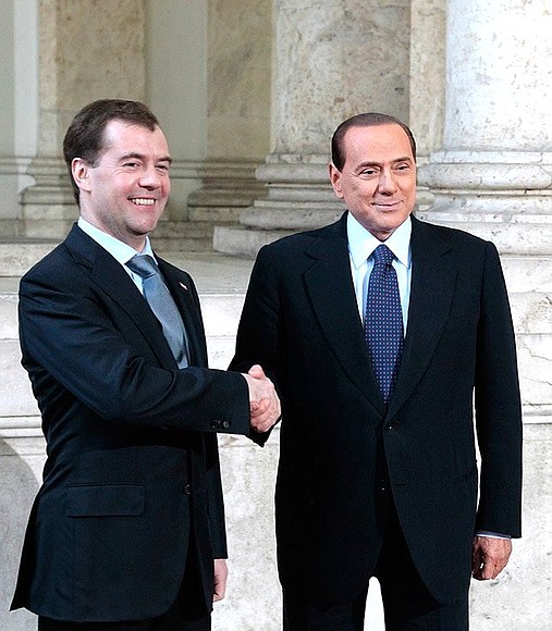 With Prime Minister of Italy Silvio Berlusconi.