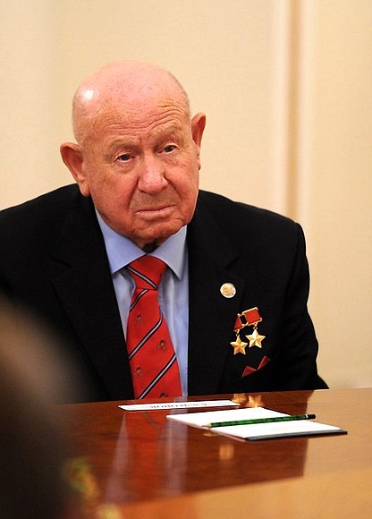 Pilot-Cosmonaut of the USSR, two-time Hero of the Soviet Union Alexey Leonov.