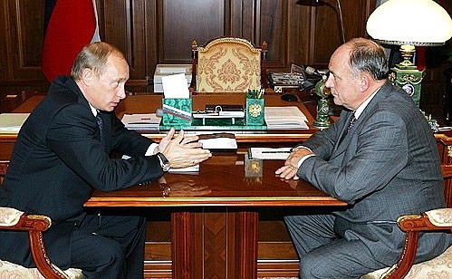 Рабочая встреча с губернатором Вологодской области Вячеславом Позгалевым.