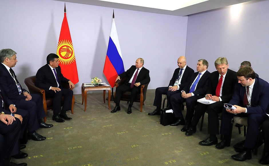 Meeting with President of the Kyrgyz Republic Sooronbay Jeenbekov.