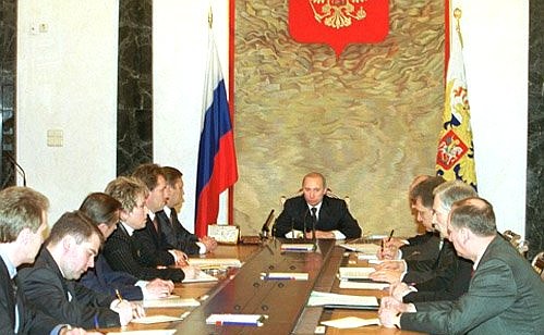 Meeting with the Cabinet members.