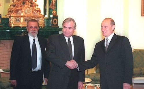 President Putin with United States National Security Adviser Samuel Berger.