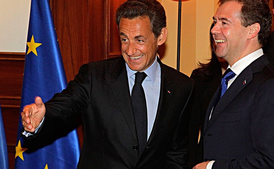With President of France Nicolas Sarkozy.