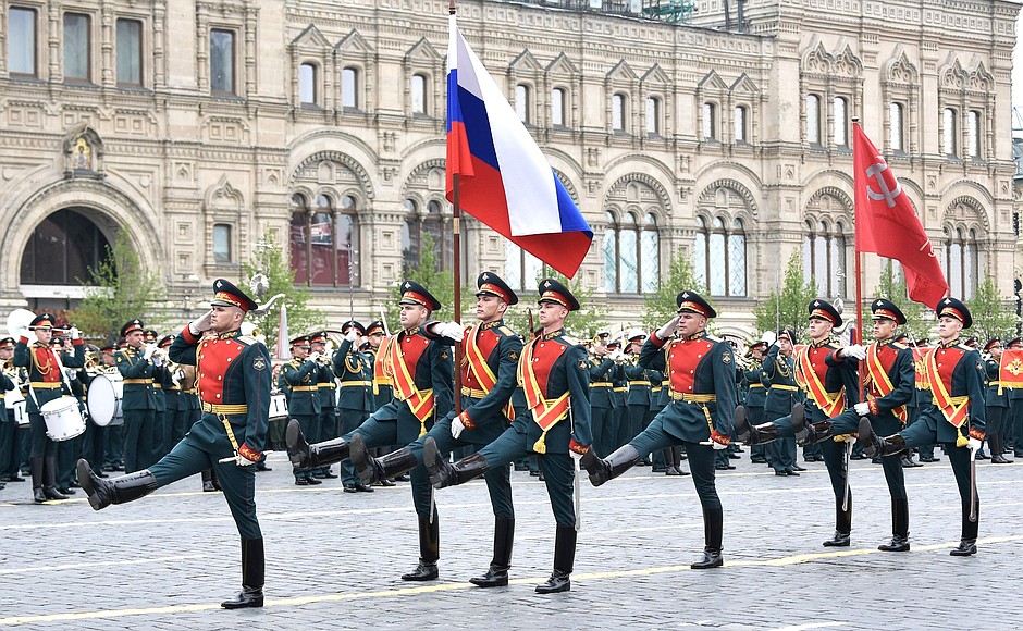 Военный парад в ознаменование 74-й годовщины Победы в Великой Отечественной войне.