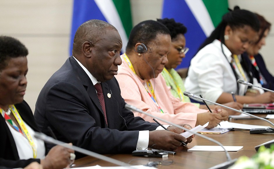 Meeting with President of South Africa Cyril Ramaphosa.