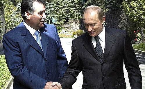 Meeting with Tajikistan President Emomali Rakhmonov.