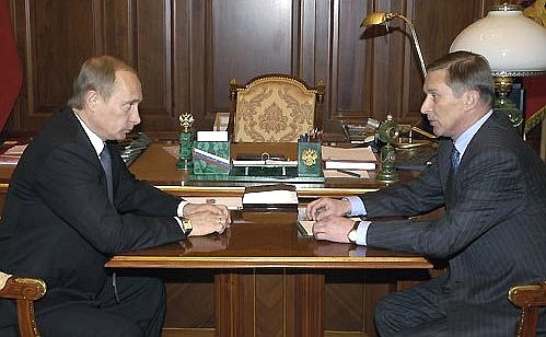 Working meeting with Defence Minister Sergei Ivanov.