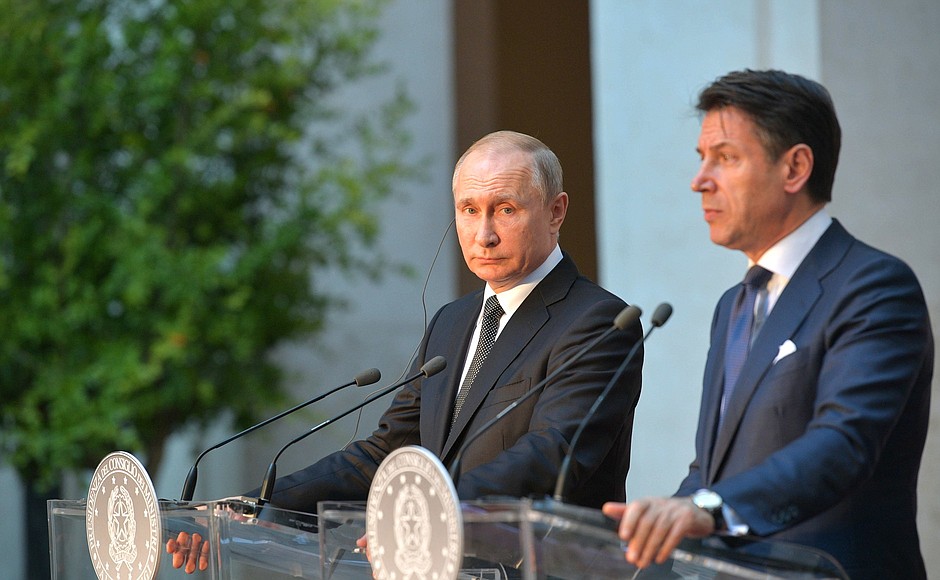 At the joint news conference with Italian Prime Minister Giuseppe Conte.