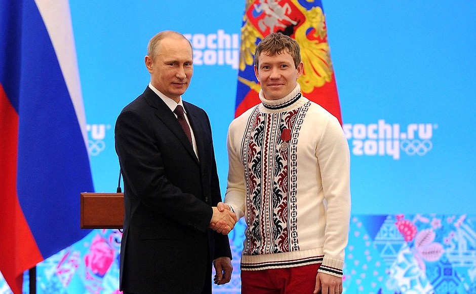 The Order for Services to the Fatherland Medal, II degree, is awarded to Olympic freestyle skiing bronze medallist Alexander Smyshlyaev.