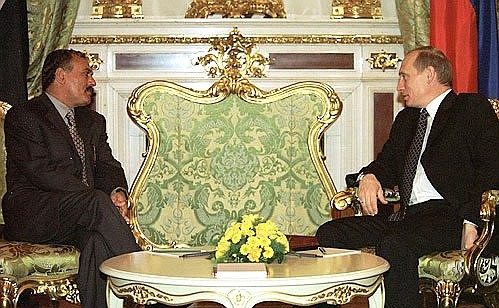 President Putin with Yemeni President Ali Abdullah Saleh.