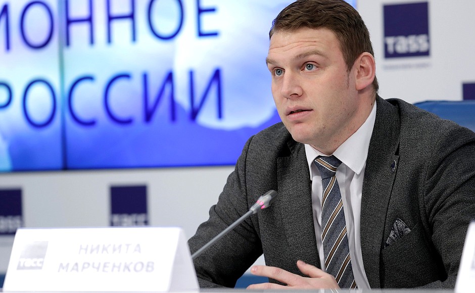 Winners of the 2019 Presidential Prize in Science and Innovation for Young Scientists announced. Chairman of the Coordination Council for Youth Affairs in the Sphere of Science and Education under the Presidential Council for Science and Education Nikita Marchenkov at a special news conference.