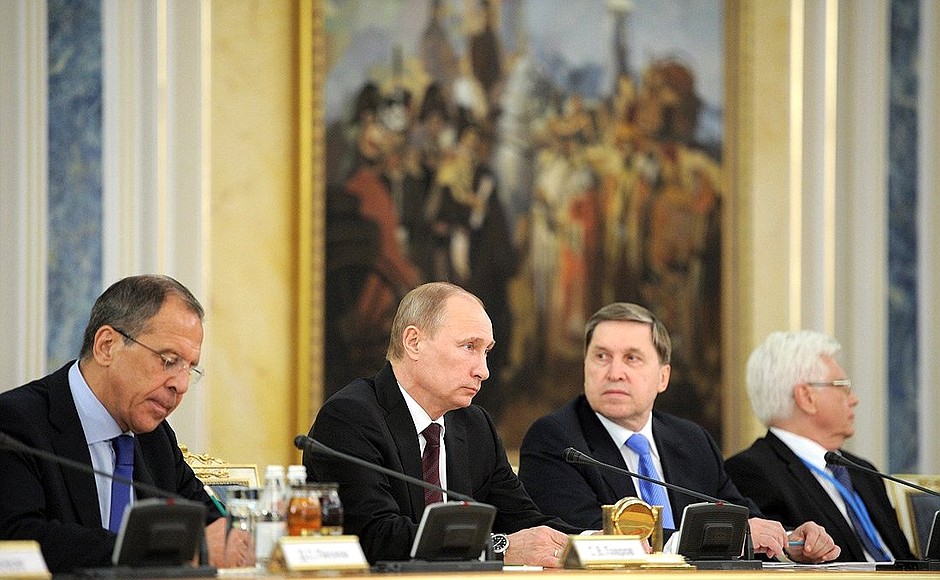 During Russian-Kazakhstani talks.