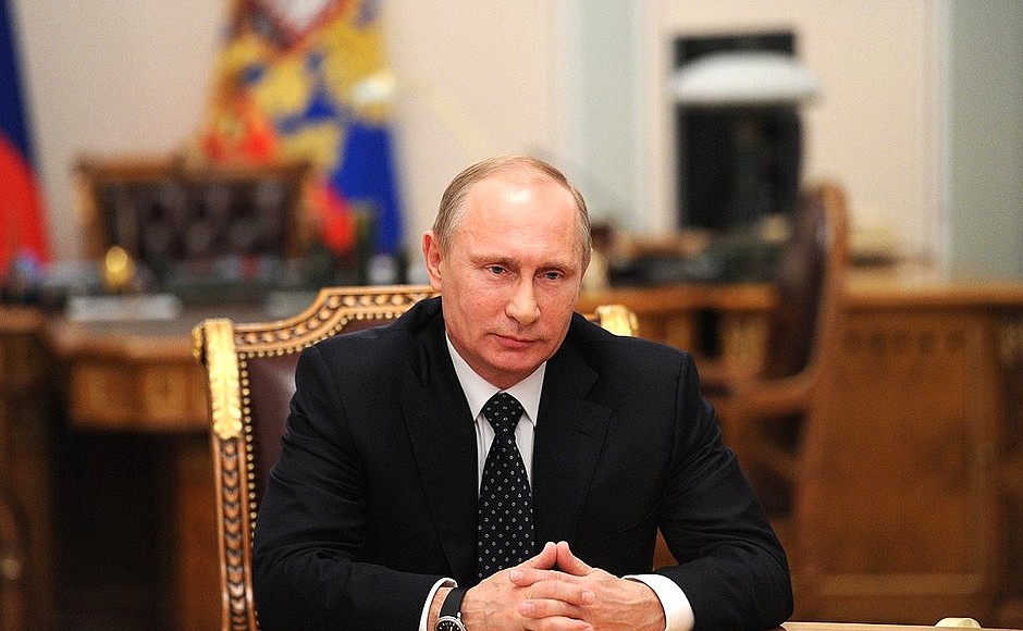 Vladimir Putin took part via video linkup in the launch ceremony at the Kirinskoye gas and condensate field.