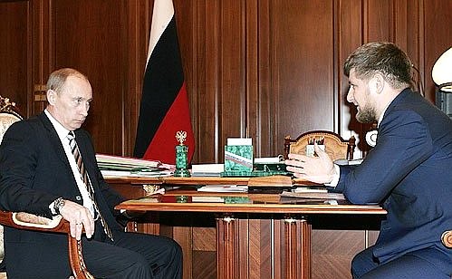 С Президентом Чеченской республики Рамзаном Кадыровым.