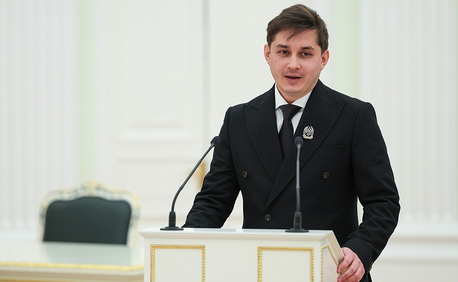 Stage director Aidar Zabbarov, winner of the 2022 Presidential Prize for Young Culture Professionals.