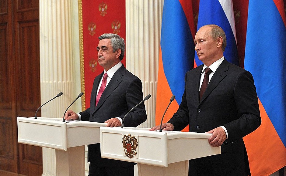 At a joint news conference with President of Armenia Serzh Sargsyan.