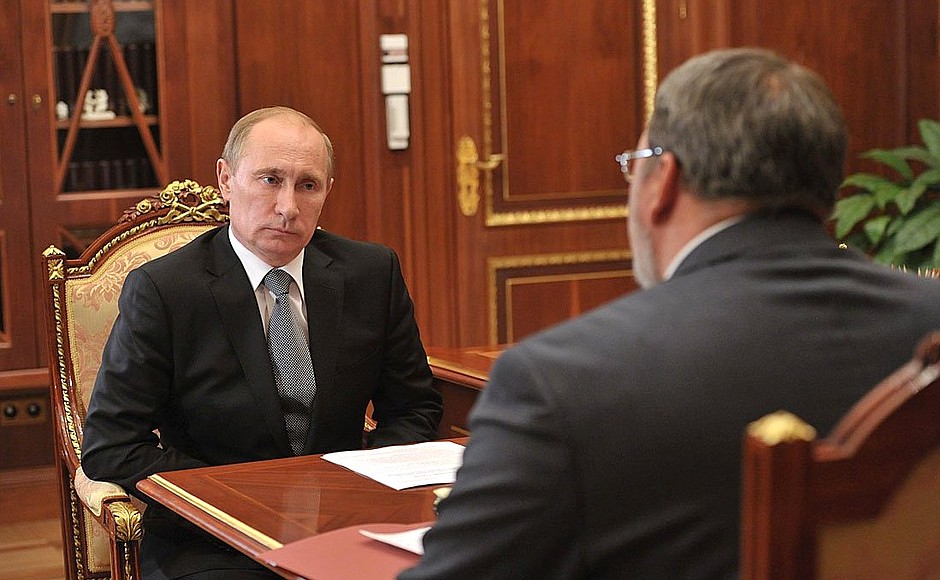 At the meeting with Director of the Federal Anti-Monopoly Service Igor Artemyev.