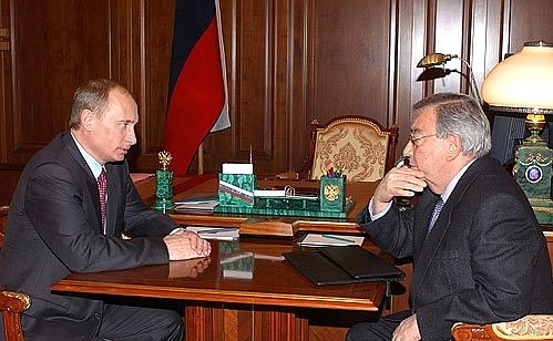 Встреча с президентом Торгово-промышленной палаты России Евгением Примаковым.