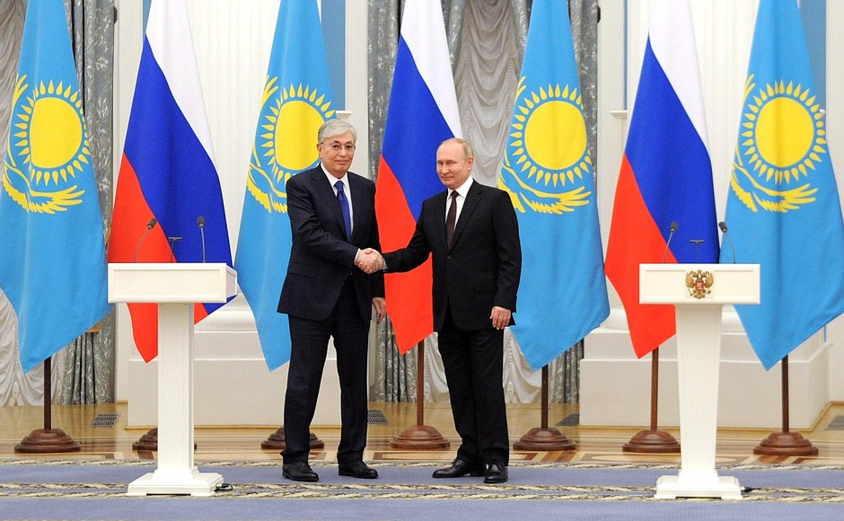 With President of Kazakhstan Kassym-Jomart Tokayev.