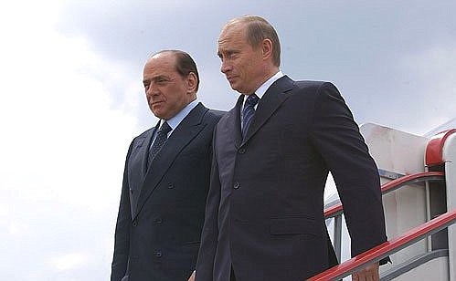 President Putin and Italian Prime Minister Silvio Berlusconi arrived in Lipetsk.
