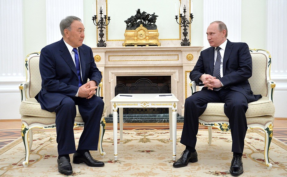 With President of Kazakhstan Nursultan Nazarbayev.