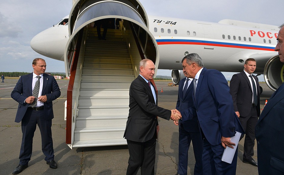 Vladimir Putin arrived in the Irkutsk Region.