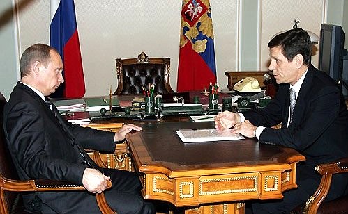 Working meeting with deputy Prime Minister Aleksandr Zhukov.