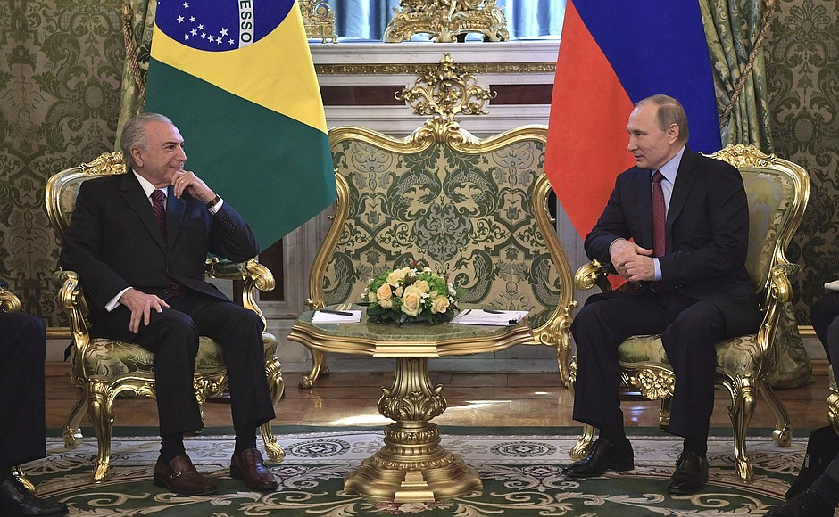 С Президентом Бразилии Мишелом Темером.