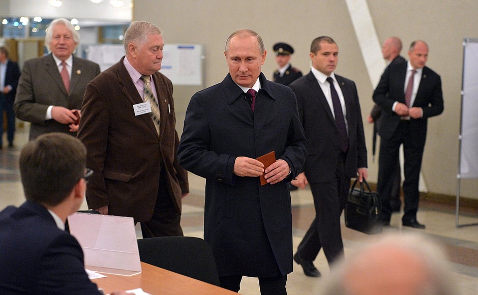 At polling station No. 2151 during the State Duma election.
