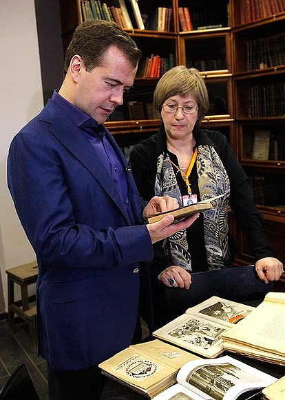 At the Russian National Youth Library. With the library’s director, Irina Mikhnova.