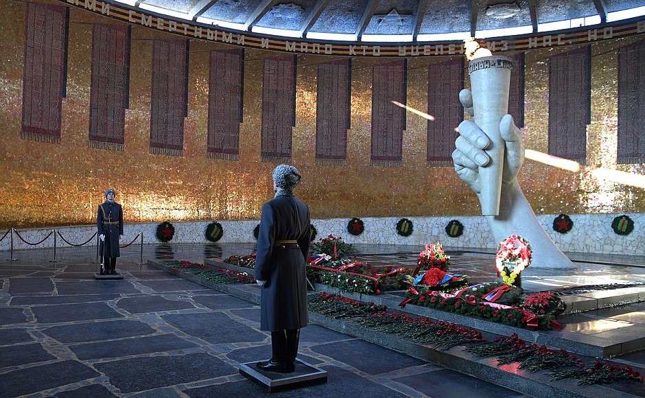Hall of Military Glory of the Stalingrad Battle State Historical Memorial Museum on Mamayev Kurgan.