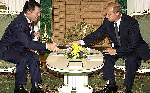 President Putin and King Abdullah II of Jordan.
