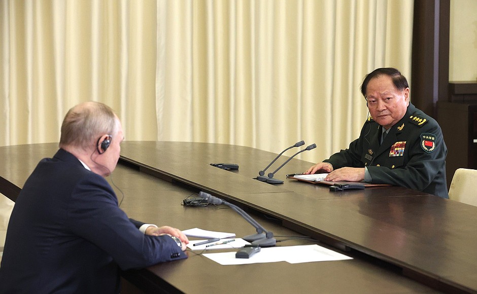 Встреча с замглавы Центрального военного совета Китая Чжан Юся.