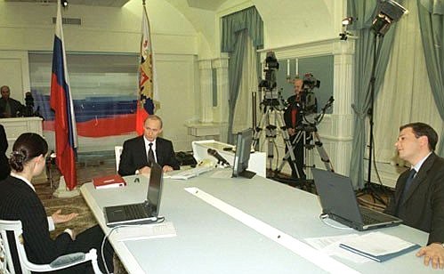 During President Putin\'s live call-in show.