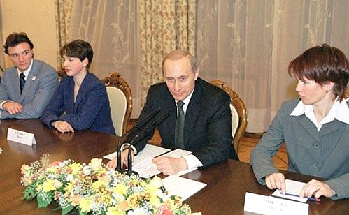 Встреча со спортсменами и тренерами олимпийской сборной России.