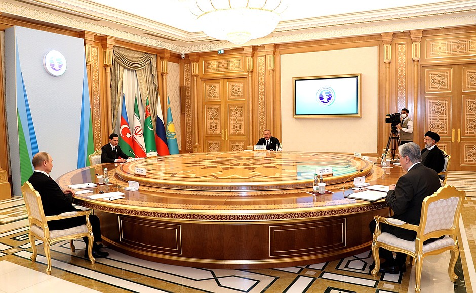 A restricted-format meeting of the heads of state participating in the 6th Caspian Summit.