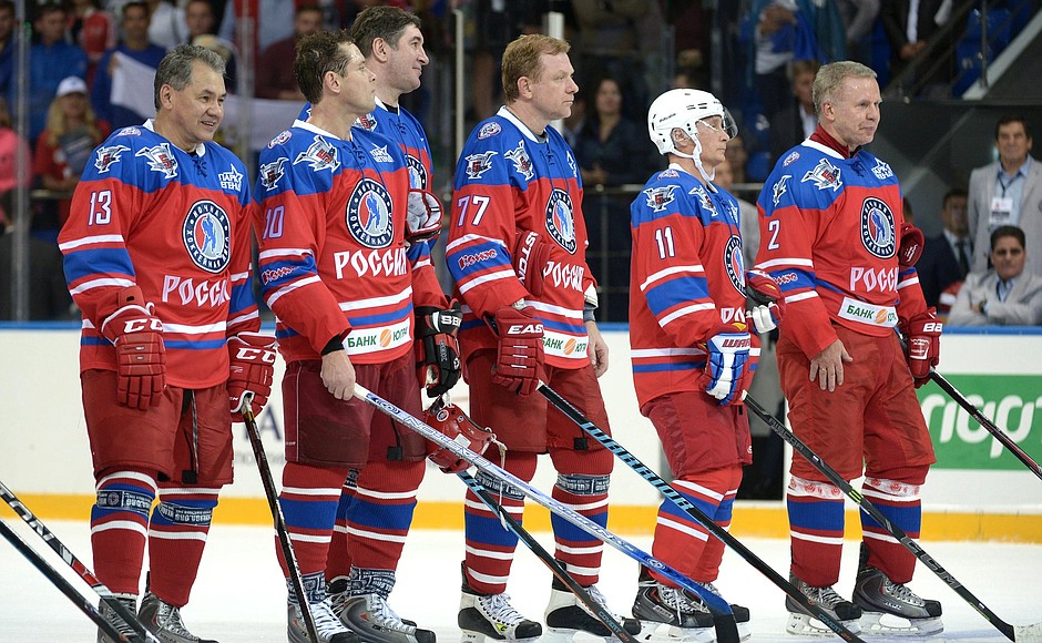 After the match between the NHL Stars team of ice hockey veterans and the NHL team opening the Night Hockey League’s fifth season.