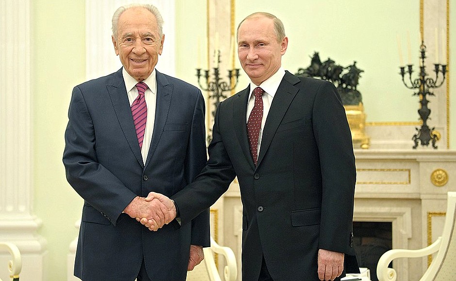 With President of Israel Shimon Peres.