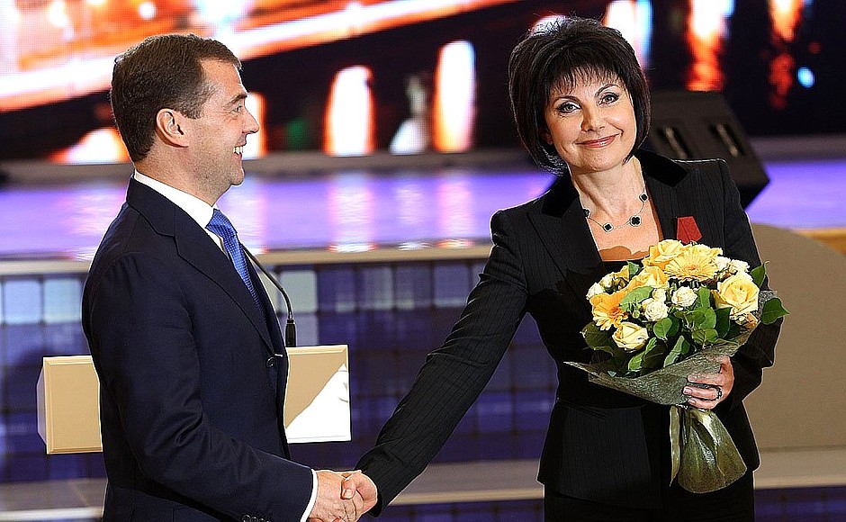 Tatyana Mitkova, NTV editor, was awarded the Order for Services to the Fatherland, IV degree.