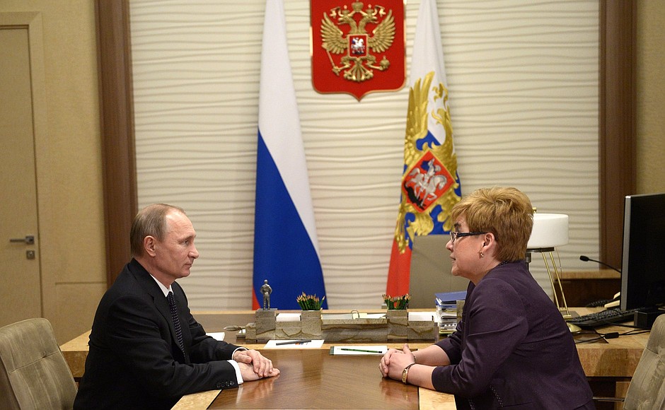 With Acting Governor of Trans-Baikal Territory Natalya Zhdanova.