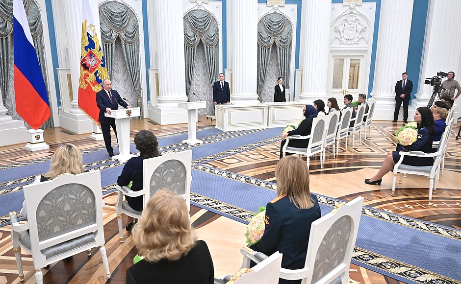 Ceremony for presenting state decorations on the occasion of International Women’s Day.