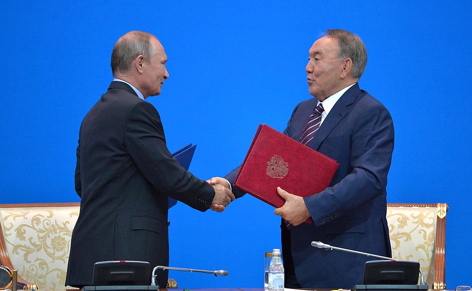 After the 13th Russia-Kazakhstan Interregional Cooperation Forum, Vladimir Putin and Nursultan Nazarbayev signed a Joint Action Plan for 2016–2018.