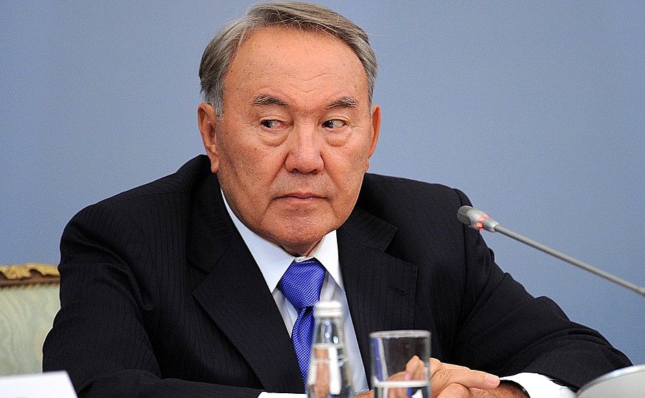 At the Russia-Kazakhstan Interregional Cooperation Forum. President of Kazakhstan Nursultan Nazarbayev.