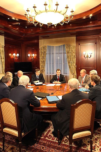 Meeting with leaders of the political parties represented in the State Duma.