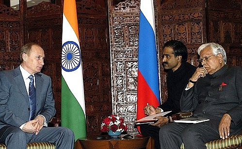 Встреча с Министром иностранных дел Индии Канваром Натваром Сингхом.