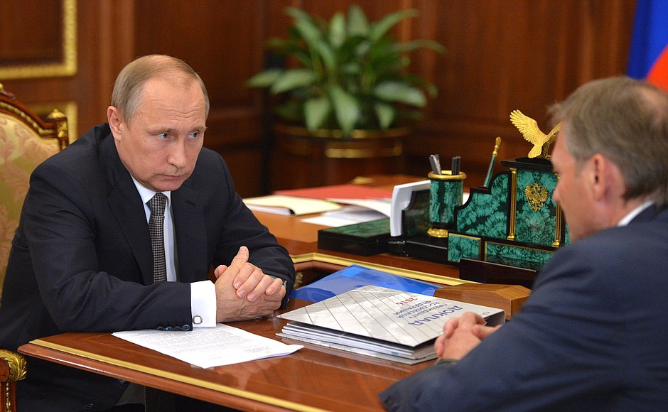 Во время встречи с Уполномоченным по защите прав предпринимателей Борисом Титовым.